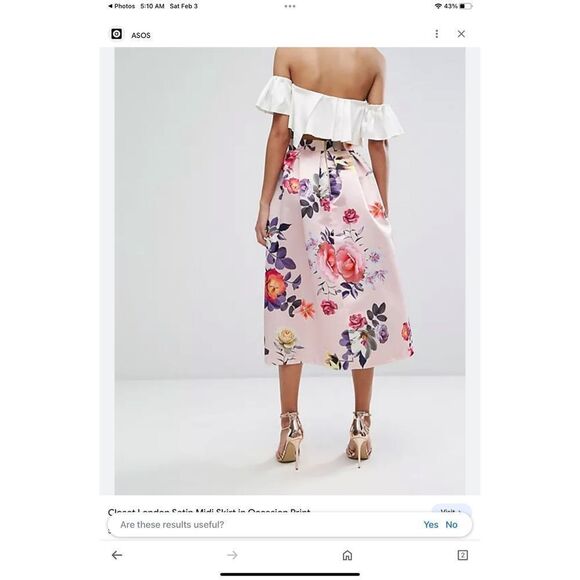 Closet London Pouf Box Pleat Midi Floral Skirt, 4 - Picture 4 of 14